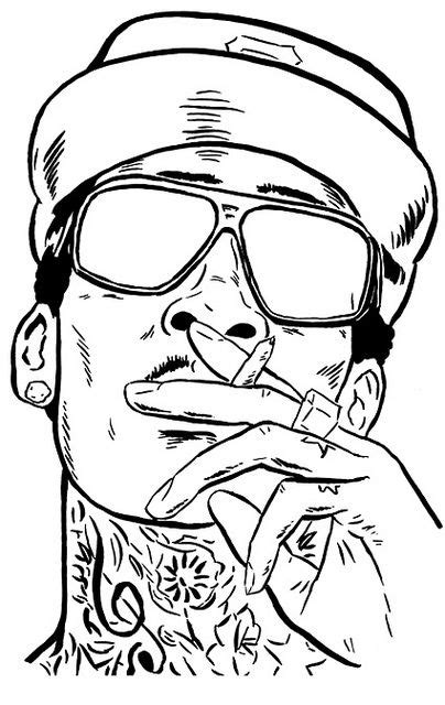 Wiz Khalifa Poster Sketch Pop Art Drawing Graffiti Drawing Art