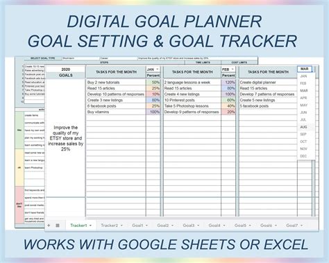 Digital goal planner Goal setting Goal journal Goal | Etsy in 2021 