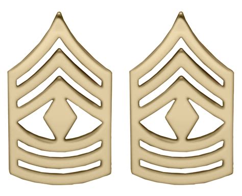 Us Army First Sergeant Gold Collar Rank Insignia