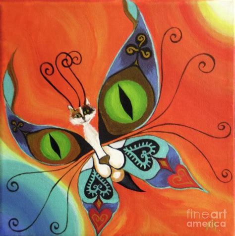 Cat Eyes Butterfly Painting By Melina Mel P