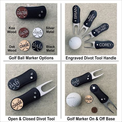 Golf Ball Marker Divot Tool T For Man Personalized Custom Etsy