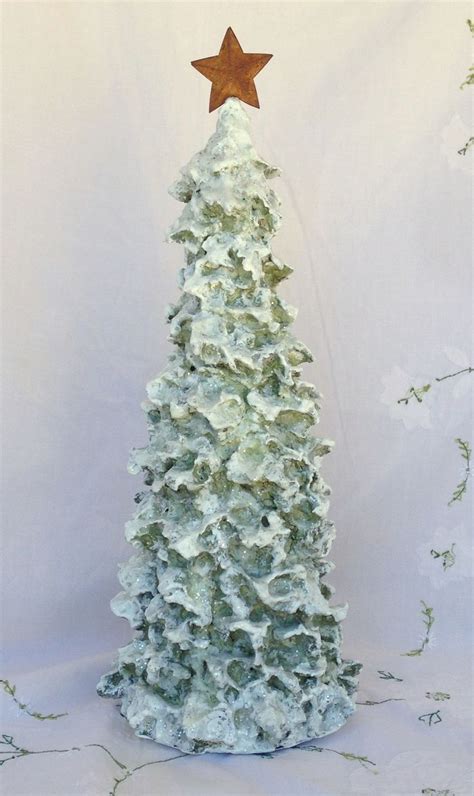 Paper Mache Clay Tree Papermachechristmastree Paper Mache Christmas