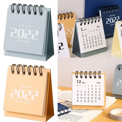 Przenośny Kalendarz 2022 Mini Kalendarz Biurkowy Harmonogram Chiński