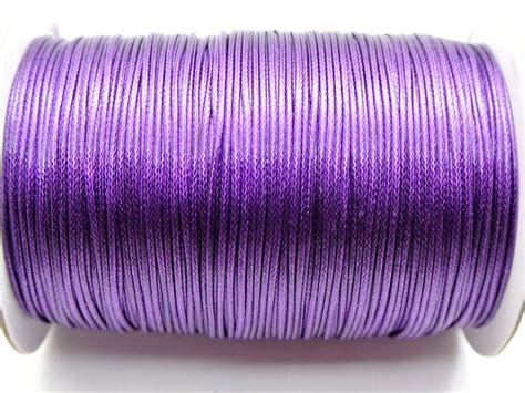 100 Yards Dark Purple Korean Waxed Cord String Thread 1mm For Bracelet