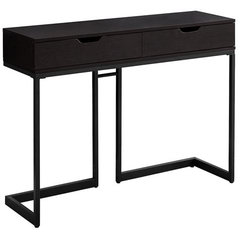 Monarch Specialties Accent Table 42 Inch L Cappuccino Black Hall Console The Home Depot Canada