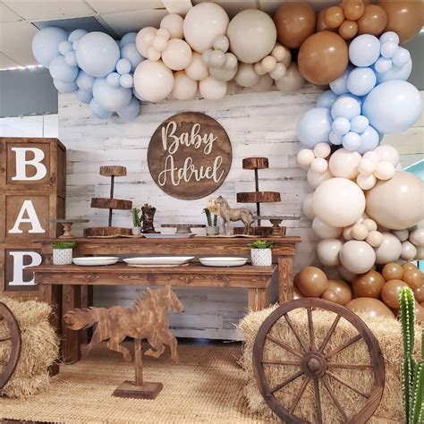 Western Baby Shower Balloon Garland Kit Cowboy Baby Shower Etsy