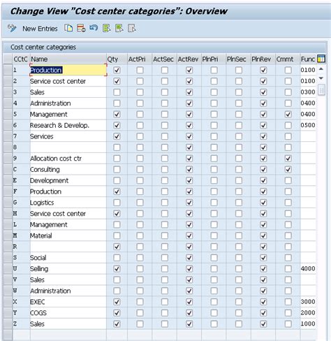 Define Cost Center Categories Oka2