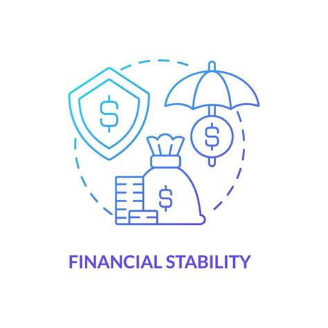 Financial Stability Blue Gradient Concept Icon Organizational Culture