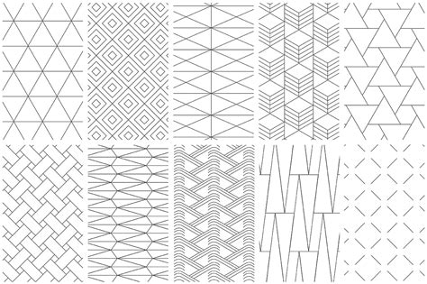 Simple Line Geometric Patterns By Youan Design Bundles