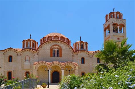 Beautiful Orthodox Church In Cyprus Stock Image Image Of Dome Place