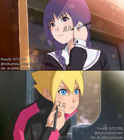 Boruto E Sumire Anime Kawaii Naruto Anime Naruto Divertido