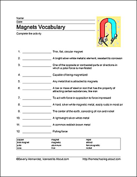 You will find that they are directly aligned to the core science what is magnetism? Free Printable Magnet Word Games | Science lessons, Science worksheets, Magnets science