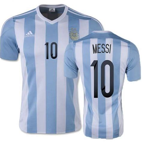 Lionel Messi Authentic Home Soccer Jersey 2015 Argentina