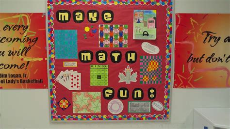 Bulletin Board Showing Math In Daily Life Math Bulletin Boards Middle