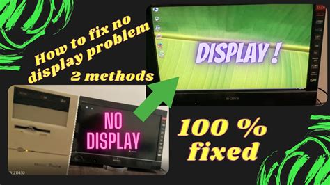 How To Fix No Display Problem In Any Pc Or Laptop Pc Or Laptop Is On But No Display Youtube