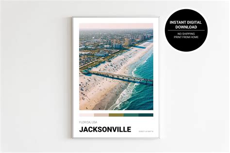 Jacksonville Print Jacksonville Florida Poster Jacksonville - Etsy in