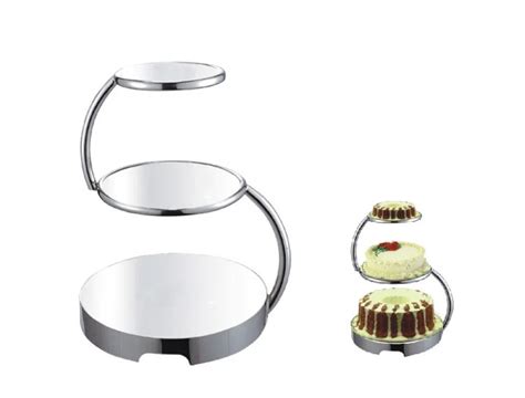 Upscale Stainless Steel Wedding Cake Stand Three Layers Cake Stands