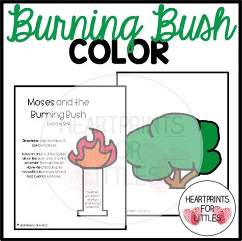 Moses And The Burning Bush Bible Craft For Kids Sunday School Etsy