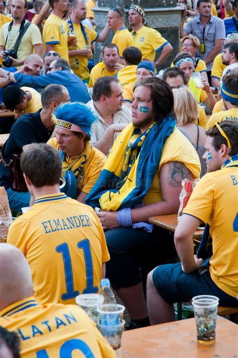 Swedish Football Fans On Euro 2012 Editorial Image Image Of Championship European 25233865