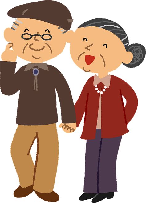 Old Couple Grandfather And Grandmother Clipart Free Download