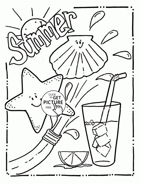 Summer Fun Printable Coloring Pages  Coloring Home