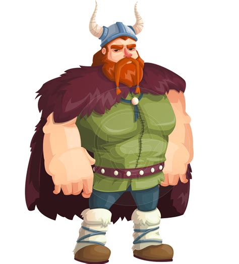 Bjorn Strong The Viking Vector Cartoon Character Graphicmama