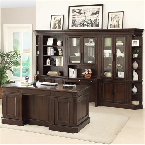 Parker House Stanford Wall Unit With Executive Desk And Built In Desk