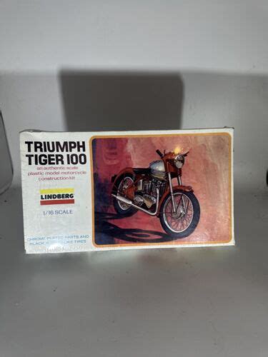 Lindberg 116 Triumph Tiger 100 Motorcycle Model Kit Sealed 2403の