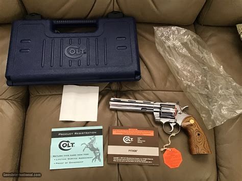 Colt Python 357 Magnum 6 Bright Stainless Elite New Unfired