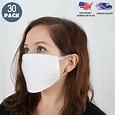 Buy 30 Pack - 3 Ply White Cotton Face Mask, Washable Fabric Face Masks ...