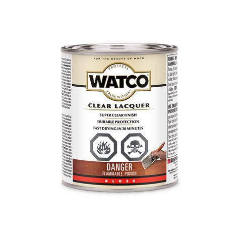 Give your kitchen cabinets glossy sheen and protection by choosing the clear coat from our list of the best clear coats for cabinets! WATCO® Lacquer Clear Wood Finish Product Page