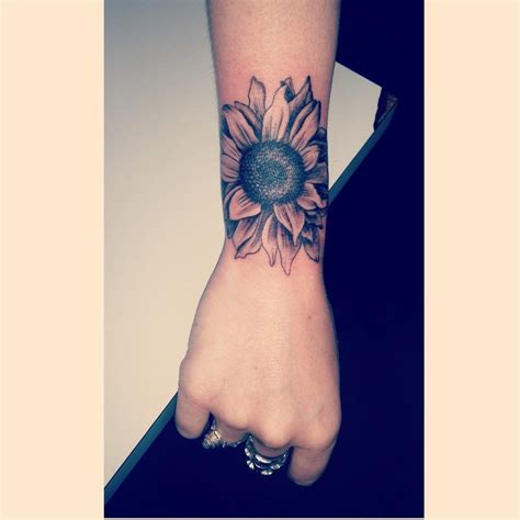 My New Sunflower Wrist Tattoo Wrist Tattoos For Women Hand Tattoos