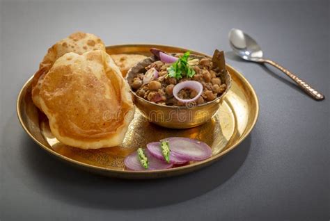 Chole Bhature Served In A Plate Stock Image Image Of Lunch Bhatura
