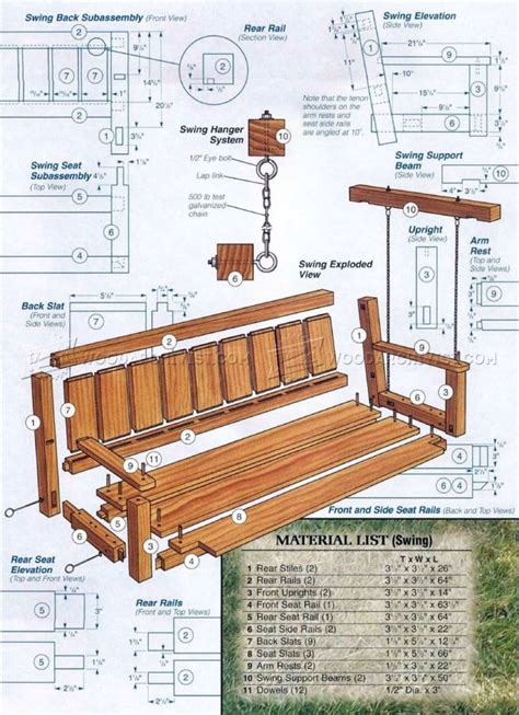 25 Amazing Diy Porch Swing Plans To Try Right Now Its Free