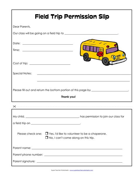 Field Trip Permission Slip How To Create A Field Trip Permission Slip