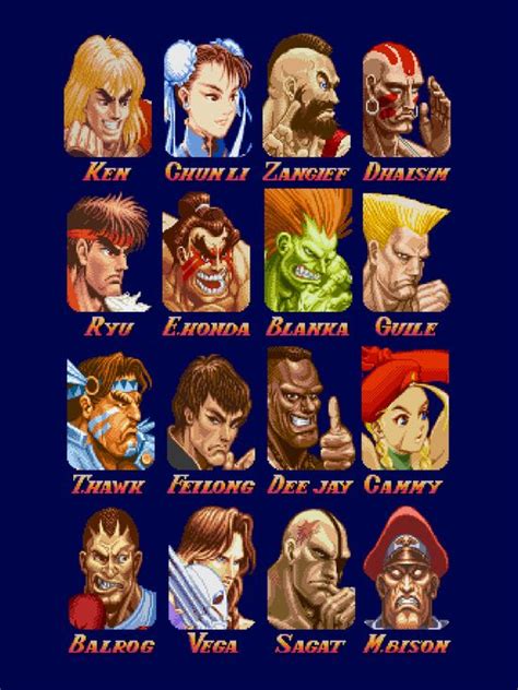 Street Fighter Game Characters