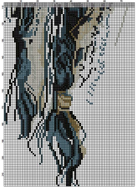 The search of embroidery patterns, cross. Indian maiden with long hair 3 of 4 | Cross stitch angels ...