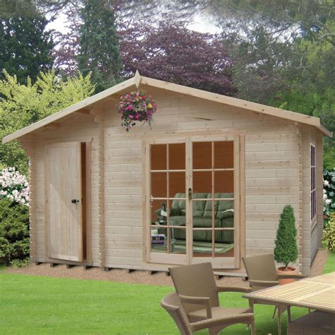 Log cabins delivered direct to your property using specialist. Shire Chaumont 4.2m x 5m Log Cabin Summerhouse (28mm ...