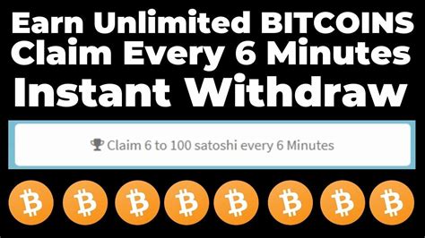 Earn Unlimited Bitcoins Instant Withdraw Claim Every Minutes Earn Free Bitcoins Youtube