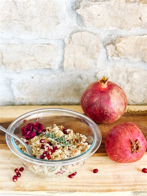Quinoa Pomegranate Salad With Candied Pecans Recipe Thermaland Oaks