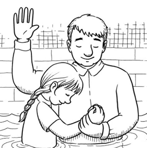 Catholic Sacrament Baptism Coloring Page Sketch Coloring Page