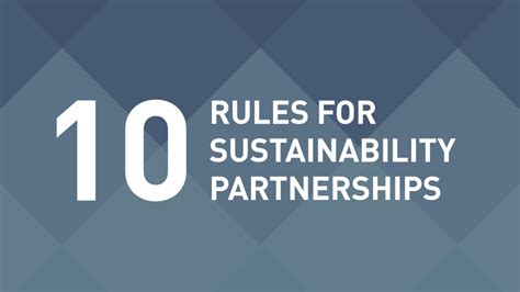 10 Rules For Sustainability Partnerships Change Planet Partners