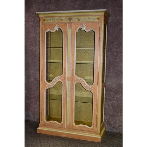 Add height with furniture legs. Vintage Country French Style Carved & Painted Two Door ...