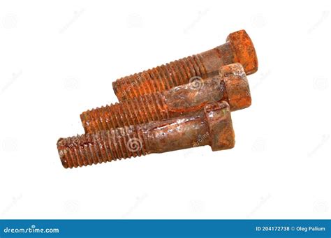 Rusty Bolt Isolated On White Background Stock Photo Image Of Metal