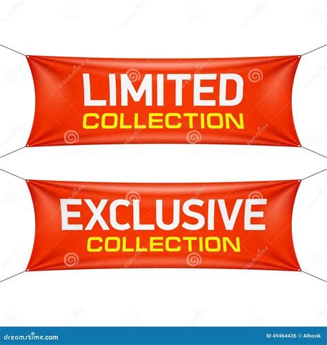 Limited And Exclusive Collection Textile Banners Stock Vector