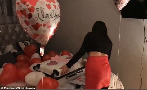 Brad Holmes Valentines Day Prank On Girlfriend Backfires Daily Mail Online