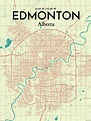 Ourposter 'edmonton City Map' Graphic Art Print Poster In - Printable ...