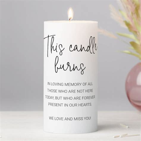 This Candle Burns In Loving Memory Wedding Zazzle Wedding Memorial