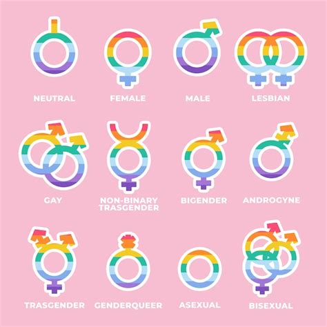 Free Vector Flat Lgbt Pride Month Symbols Collection