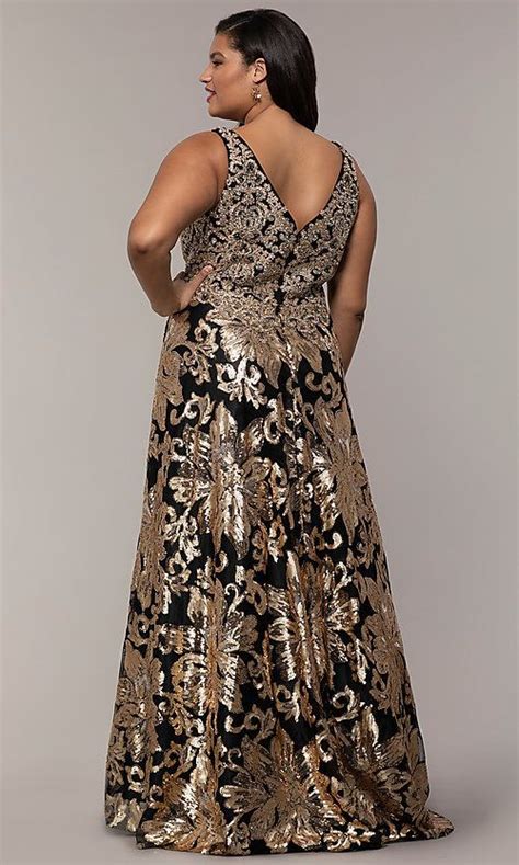 style sc pl pg h back image gold plus size dresses plus size evening gown black prom dress